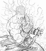 Ryu Evil Sketch Fighter Street Coloring Drawings Pages Deviantart Fan sketch template
