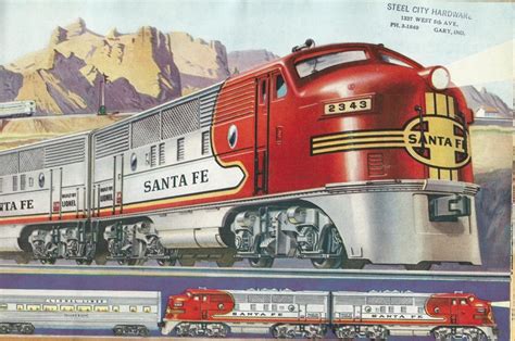 Lionel Introducing The Santa Fe In Its 1952 Catalog 1 Of 2 Lionel