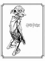 Dobby Harry Potter Coloring Pages Fun Kids Votes sketch template