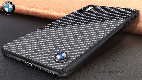 bmw apple iphone xs max glossy tempered carbon fibre  cover iphone xs max apple