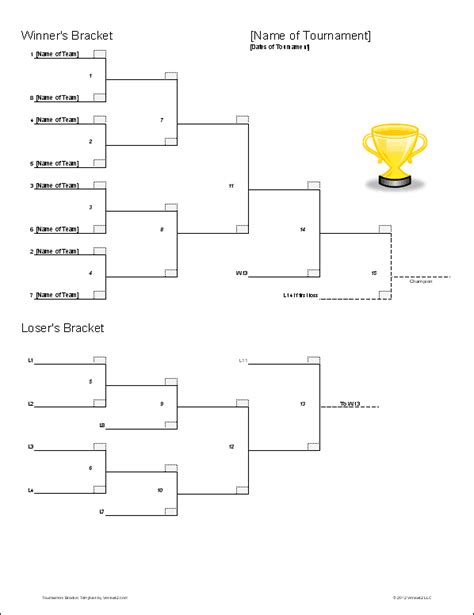 tournament bracket templates  excel  march madness bracket