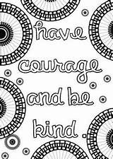 Coloring Pages Quote Adult Quotes Printable Colouring Courage Grown Books Sheets Kids Mandala Ups Fairy Stuff sketch template