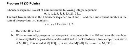 solved problem 4 30 points fibonacci sequence is a set
