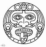 Mayan Sun Inca Civilization sketch template