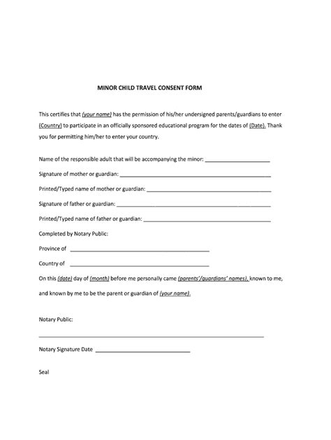 sample letter  consent  travel   parent  airslate signnow