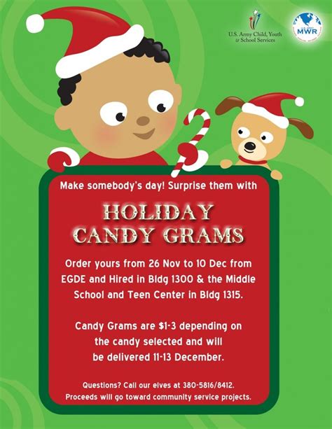 holiday candy grams  sale  cyss pta pinterest candy