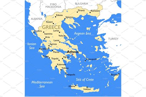 greece map illustrations creative market