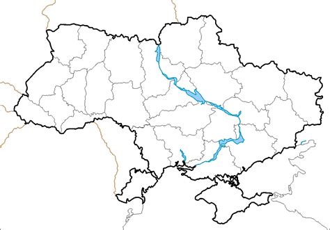 map  ukraine political simple blank mapsofnet