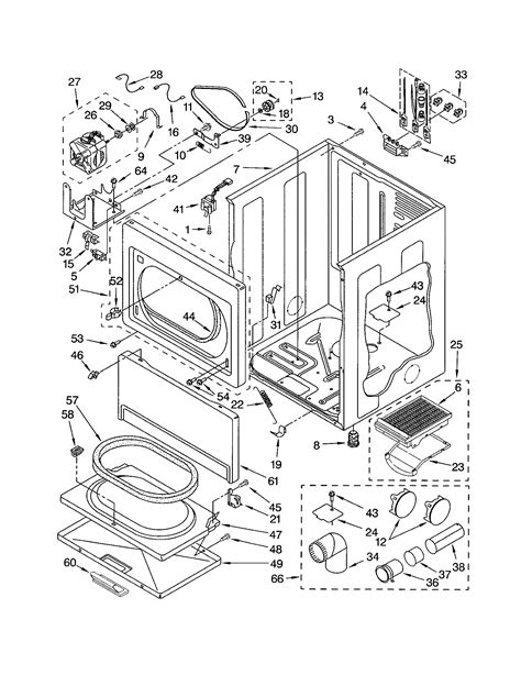 kenmore elite  dryer parts diagram