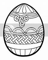Easter Coloring Egg Pages Celtic Knot Geometric Eggs Designs Pysanky Colouring Abstract Photobucket sketch template