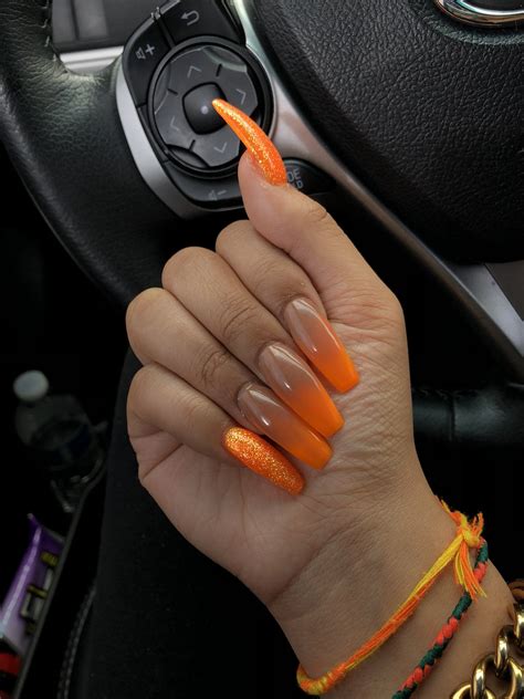 gorgeous orange nails nails