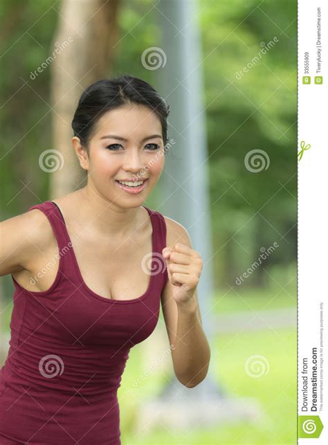 asian women are jogging stock image image of color ideas