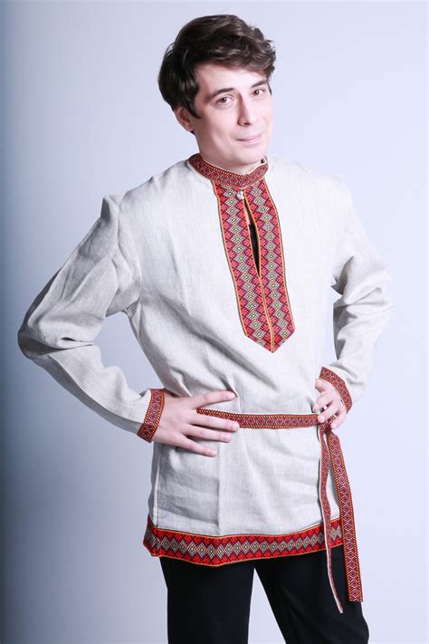Traditional Russian Slavic Linen Shirt Kosovorotka Yaroslav