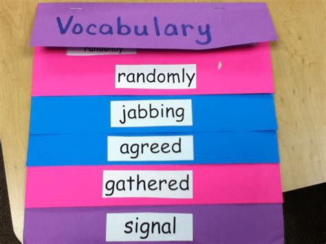 secondgrade vocabulary foldable