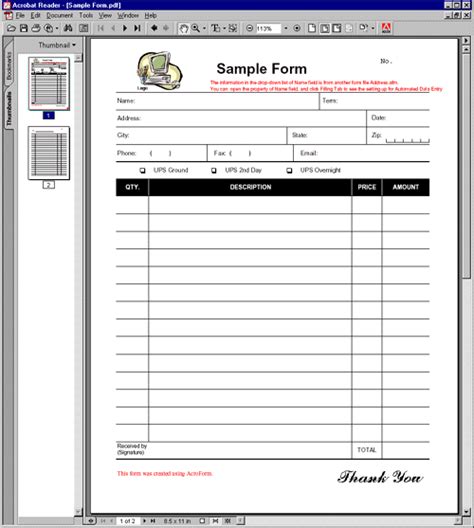 printable business forms form generic
