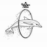 Hoop Dolphin Jumping Hula Drawing Vector Through Illustrations Clip Getdrawings Similar sketch template