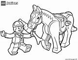 Lego Horse Coloring Pages Woman Printable sketch template
