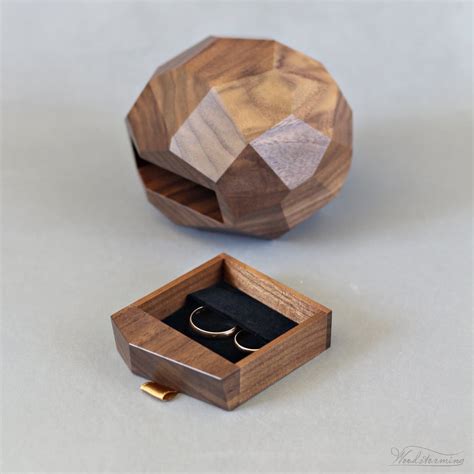 woodstorming ring bearer box wooden wedding ring box large