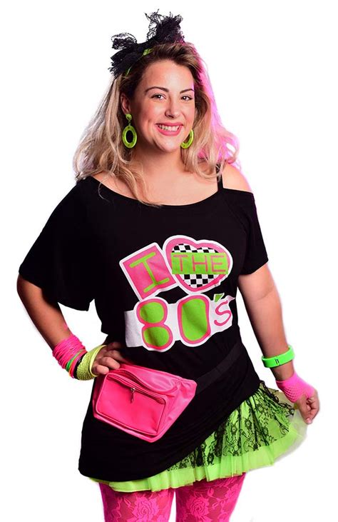 Plus Size Black I Love The 80 S Shoulder Strap Tee Candy