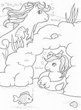 Coloring Sea Pony Book Ponies sketch template