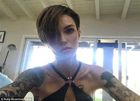 Ruby Rose Exposes Her Ribs In A Midriff Baring Ensemble Daily Mail Online