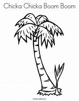 Chicka Boom Coloring Tree Palm Built California Usa sketch template