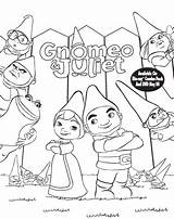 Gnomeo Juliet Coloring Colouring Pages Color Kids Disney Sheets Characters Painting Easy Gnomes Activity Choose Board Movie sketch template