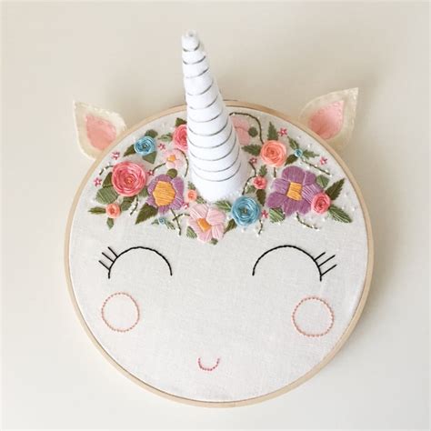 custom unicorn embroidery hoop 155 unicorn embroidery hoops