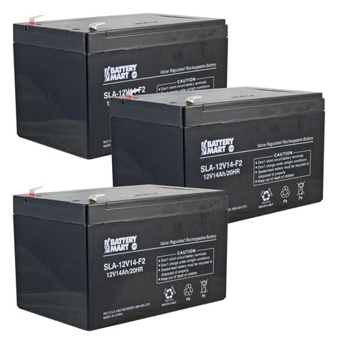 [3 Pack] 12 Volt 14 Ah Sealed Lead Acid Rechargeable Battery F2