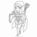 Dota Windranger sketch template