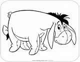 Eeyore Colouring Disneyclips Smiling Drawings Tail sketch template