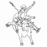 Rodeo Bucking Bulls Tooling Toros Desenho Sheet Colouring Rodeio Bronco Touro sketch template