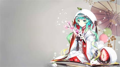 anime anime girls hatsune miku vocaloid kimono yuki