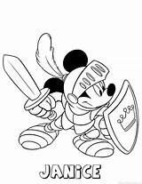 Janice Mickey Mouse Naam sketch template