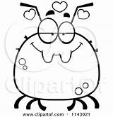 Chubby Infatuated Tick Clipart Cartoon Thoman Cory Outlined Coloring Vector 2021 sketch template
