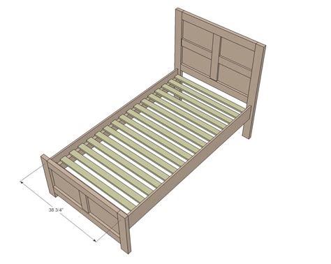 simple twin bed frame blueprints easy twin bed plans httpana whitecomplansemme