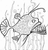 Coloring Angler Fish Pages sketch template