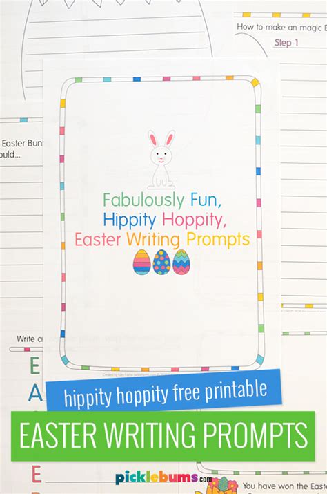 printable easter writing prompts  kids picklebums
