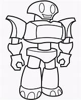 Robot Coloring Pages Kids sketch template