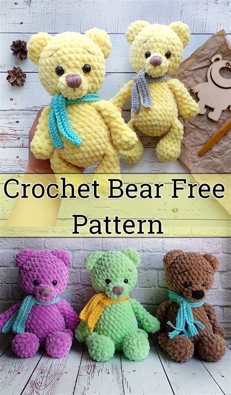 crochet teddy bear pattern  beginners peepsburghcom