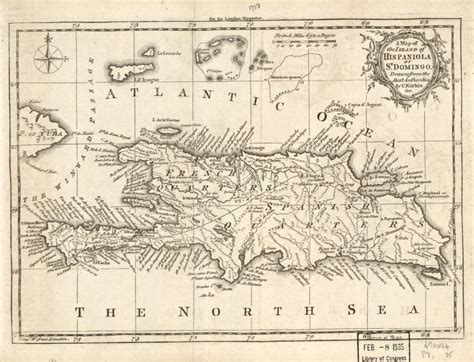 a map of the island of hispaniola or st domingo library of congress