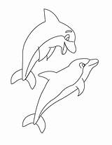 Meerestier Dolphin sketch template
