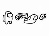 Among Gun Kill Coloring Pages Printable sketch template