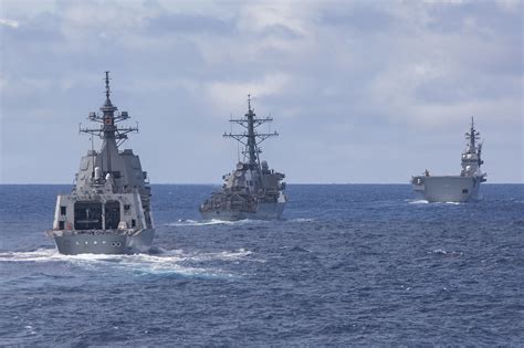 navy  jmsdf conducts bilateral advanced warfighting training