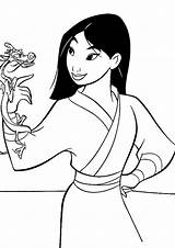 Mulan Coloring Pages Disney Princess Print Wonder sketch template