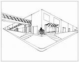Fuga Punto Perspectiva Casa Buscar Arquitectura Visitar sketch template