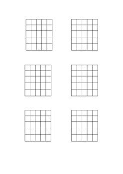blank guitar chord boxes