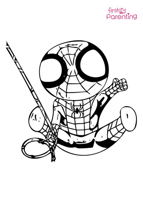 spiderman marvel cartoon avengers coloring page  kids firstcry