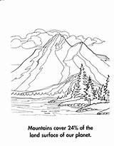 Mountain Coloring Splash Pages Getcolorings sketch template