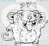 Ugly Outlined Monkey Coloring Cory sketch template